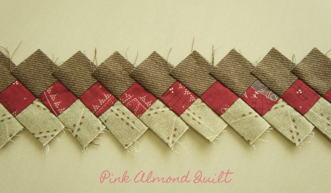 Pink Almond Quilt Spice up Quilt Border with Seminole Patchwork