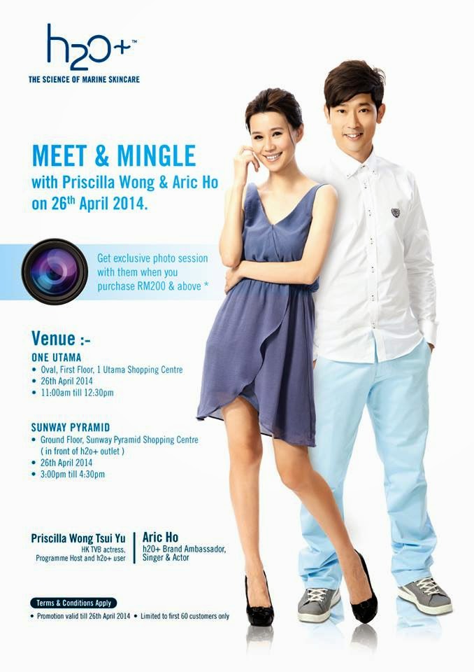 [Upcoming Event] h2o+ Meet & Mingle with Priscilla Wong黄翠如 & Aric Ho 何志健 