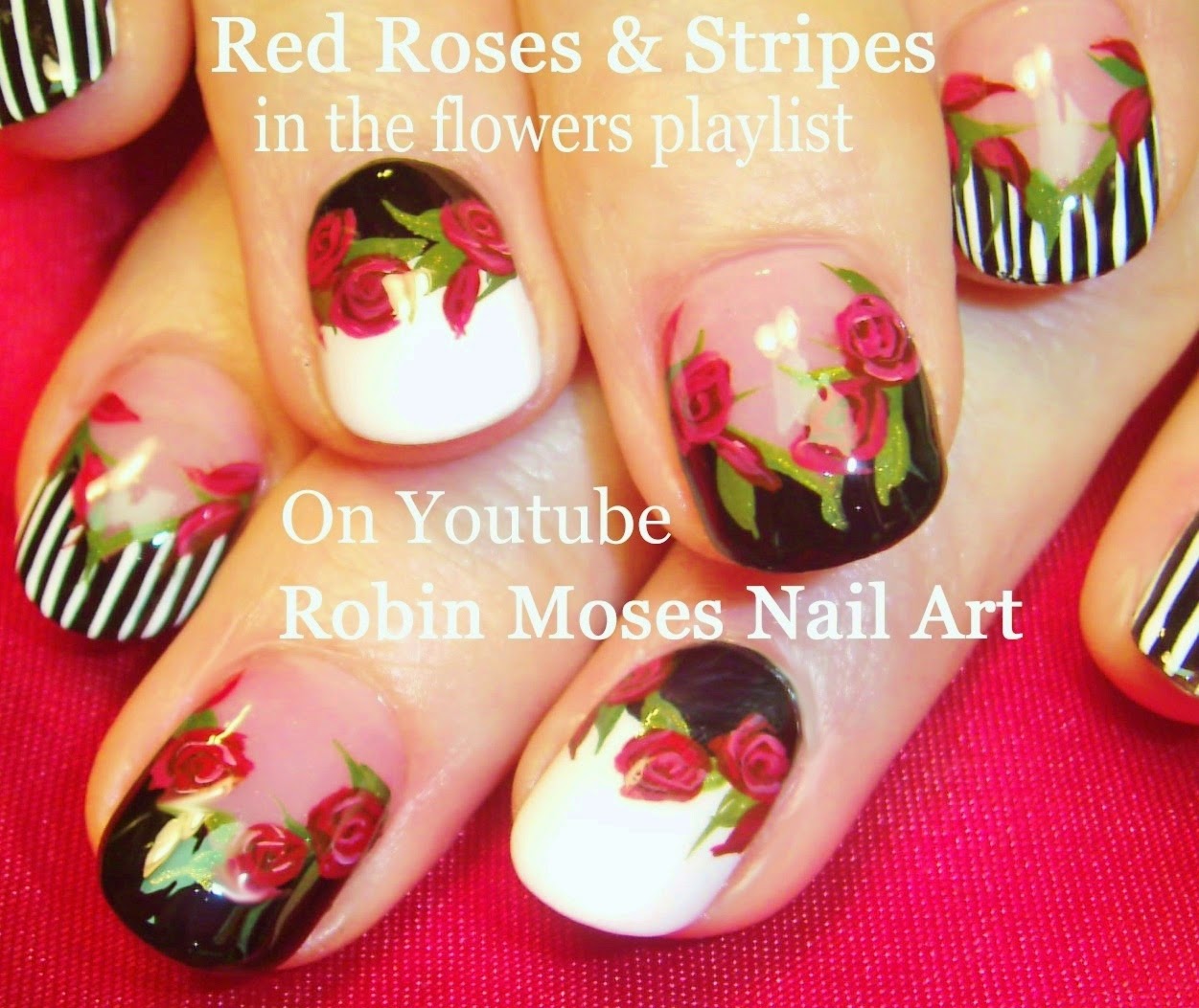 Robin Moses Nail Art "spring nails 2015" "rosegold nails" "red roses