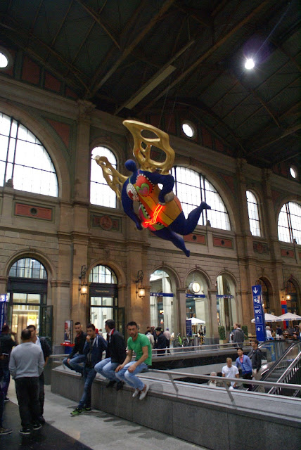 Swiss train station transport 