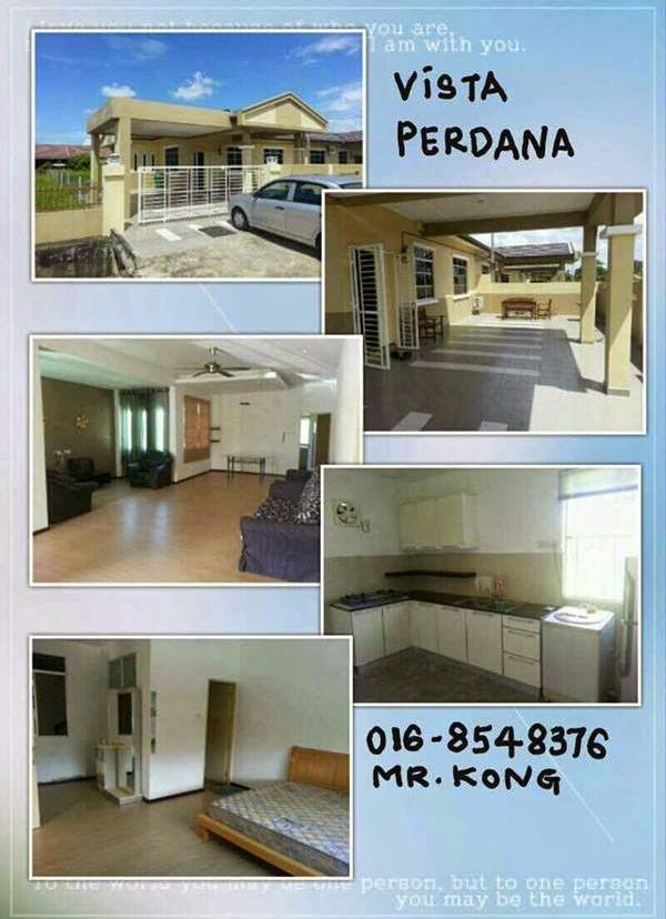 Vista perdana, Miri Single storey semi detached house for rent Miri