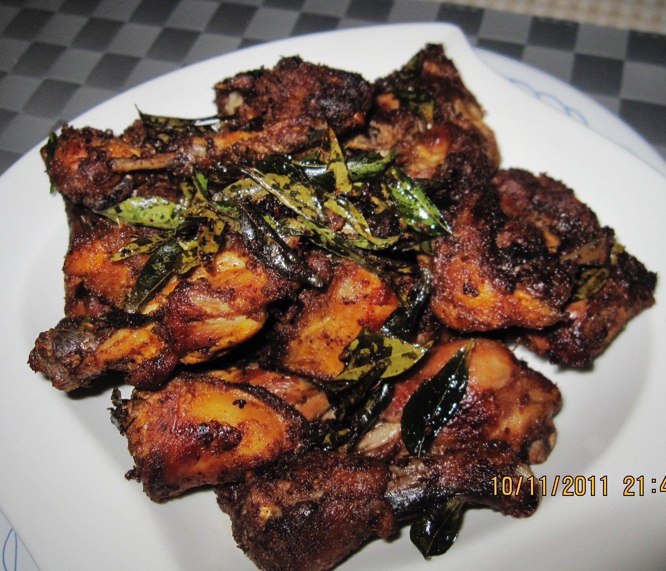 Sherly's MIcro Kitchen Chicken Fry Kerala style ( Nadan)