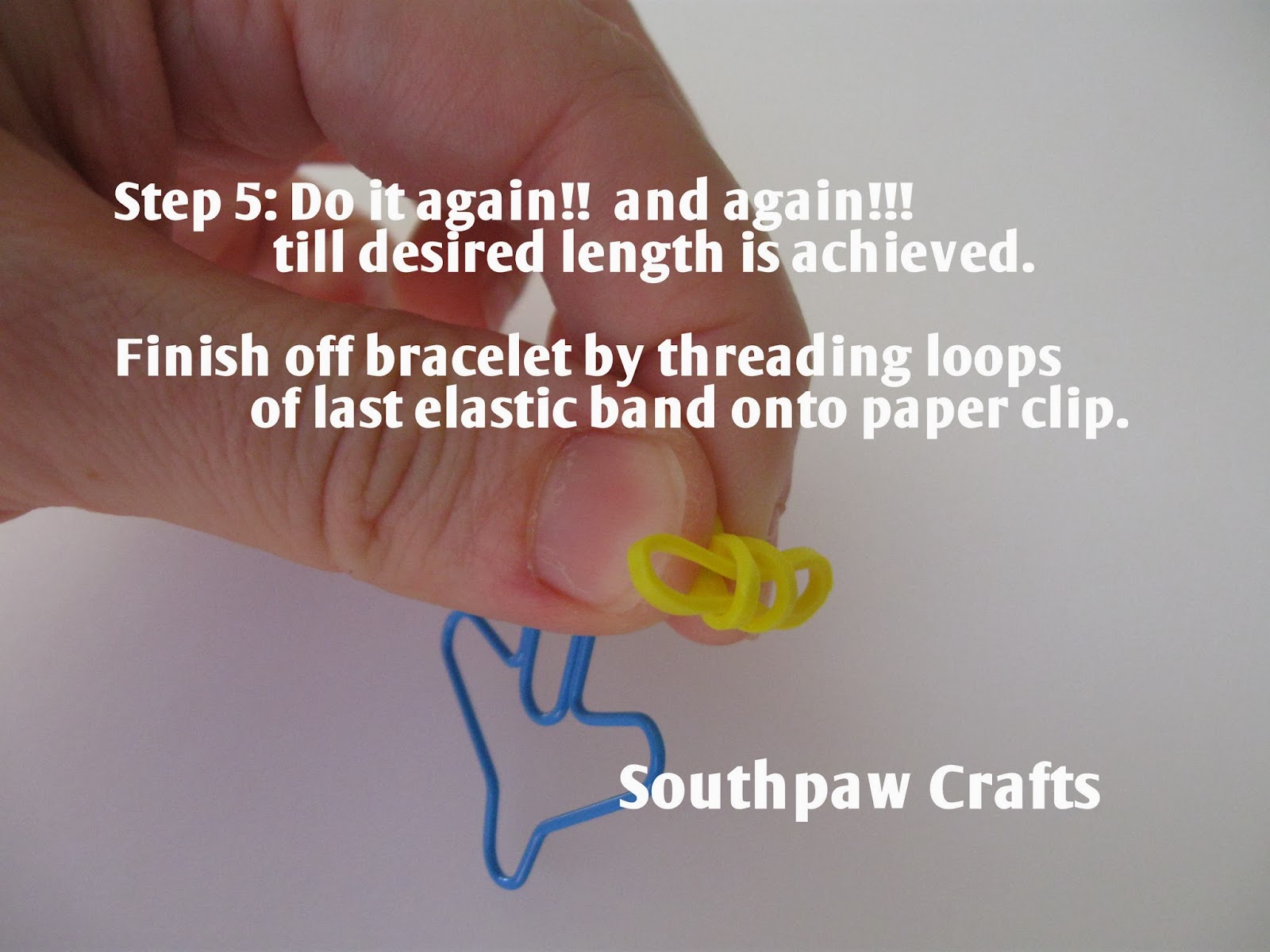 Southpaw Crafts Paper Clip Elastic Band Bracelets No Loom Required