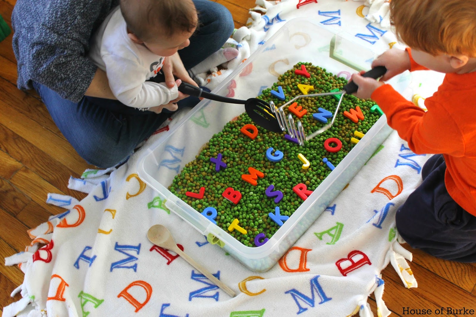 House of Burke LMNO Peas Sensory Bin