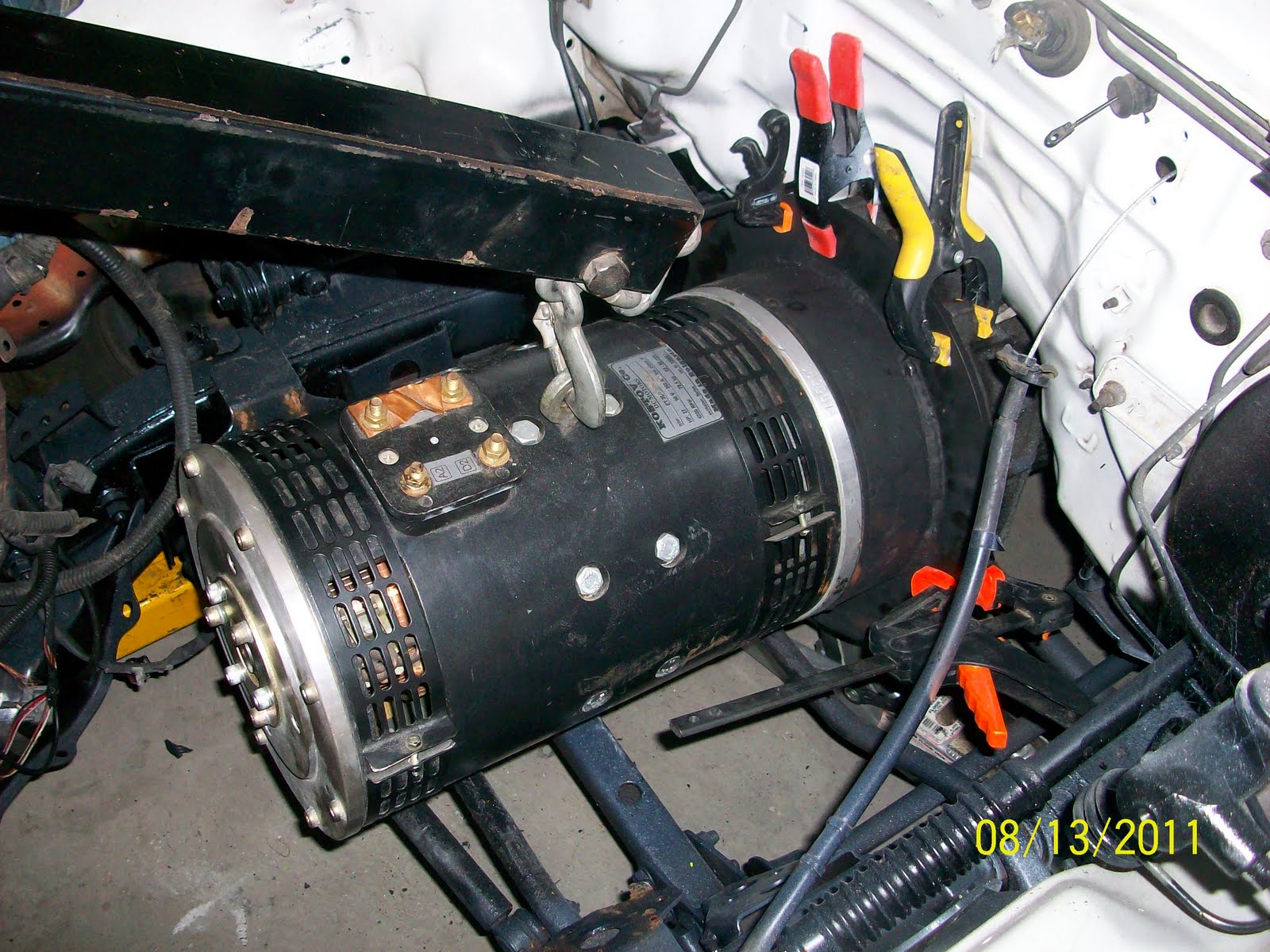 Johns EnergySaving Blog EV Conversion Part 3 Installing the