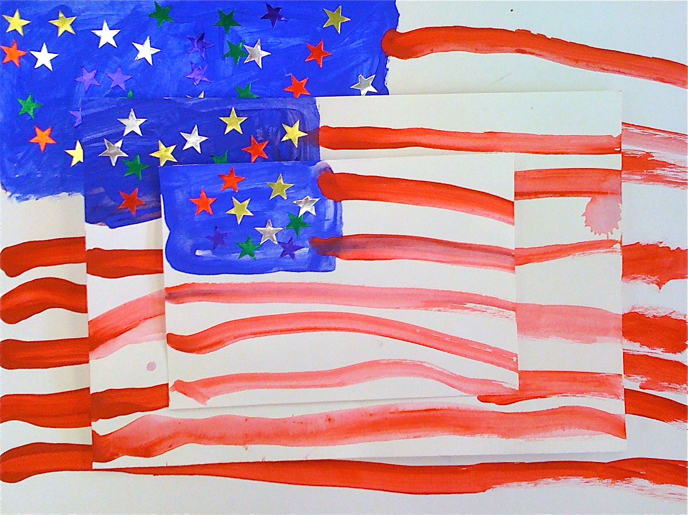 Kids Art Market Pattern Flags with Jasper Johns