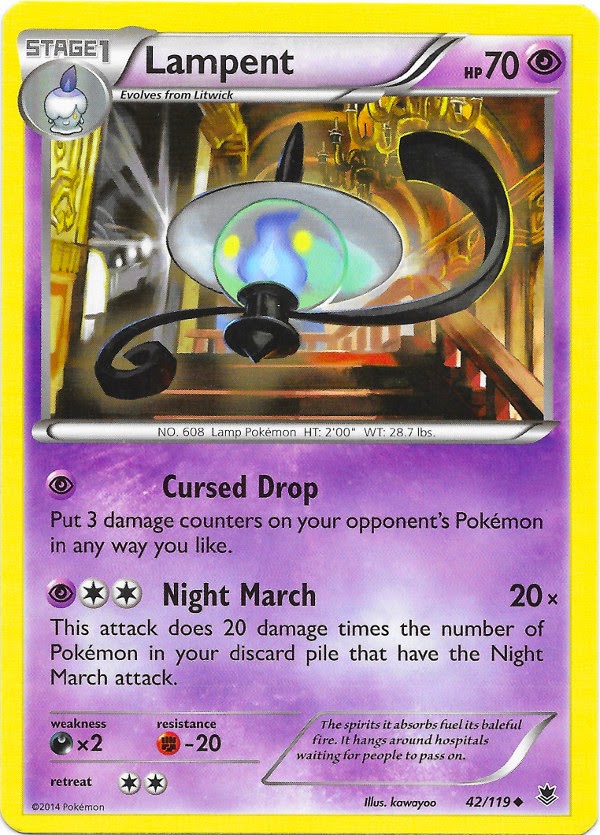 PrimetimePokemon's Blog: Lampent -- Phantom Forces Pokemon Card Review