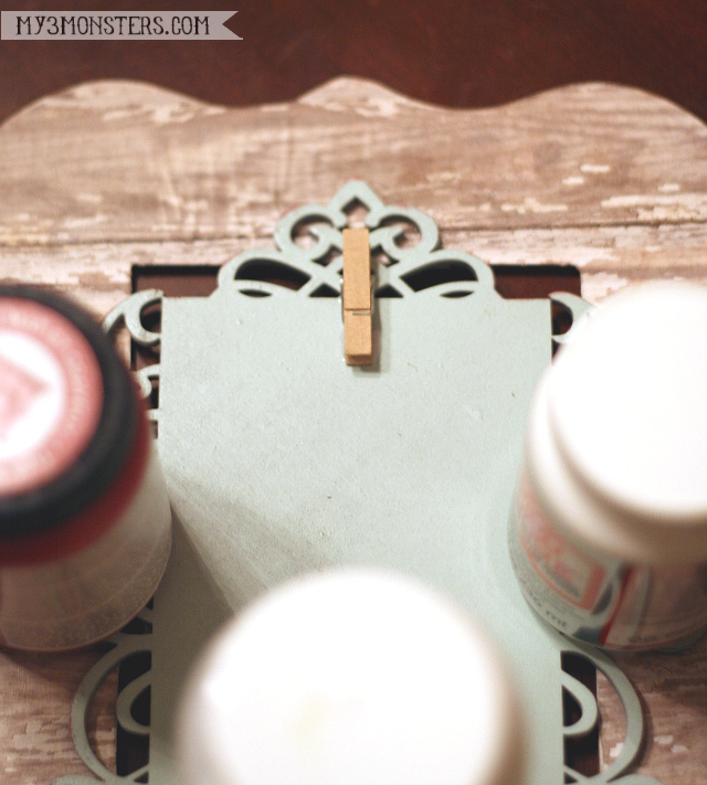 My 3 Monsters DIY Memo Board with Michaels Spring Wood Surfaces