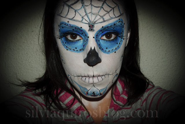 Maquillaje Halloween 15: Calavera Mexicana, Halloween Make-up 15: Mexican Skull, efectos especiales, special effects, Silvia Quirós