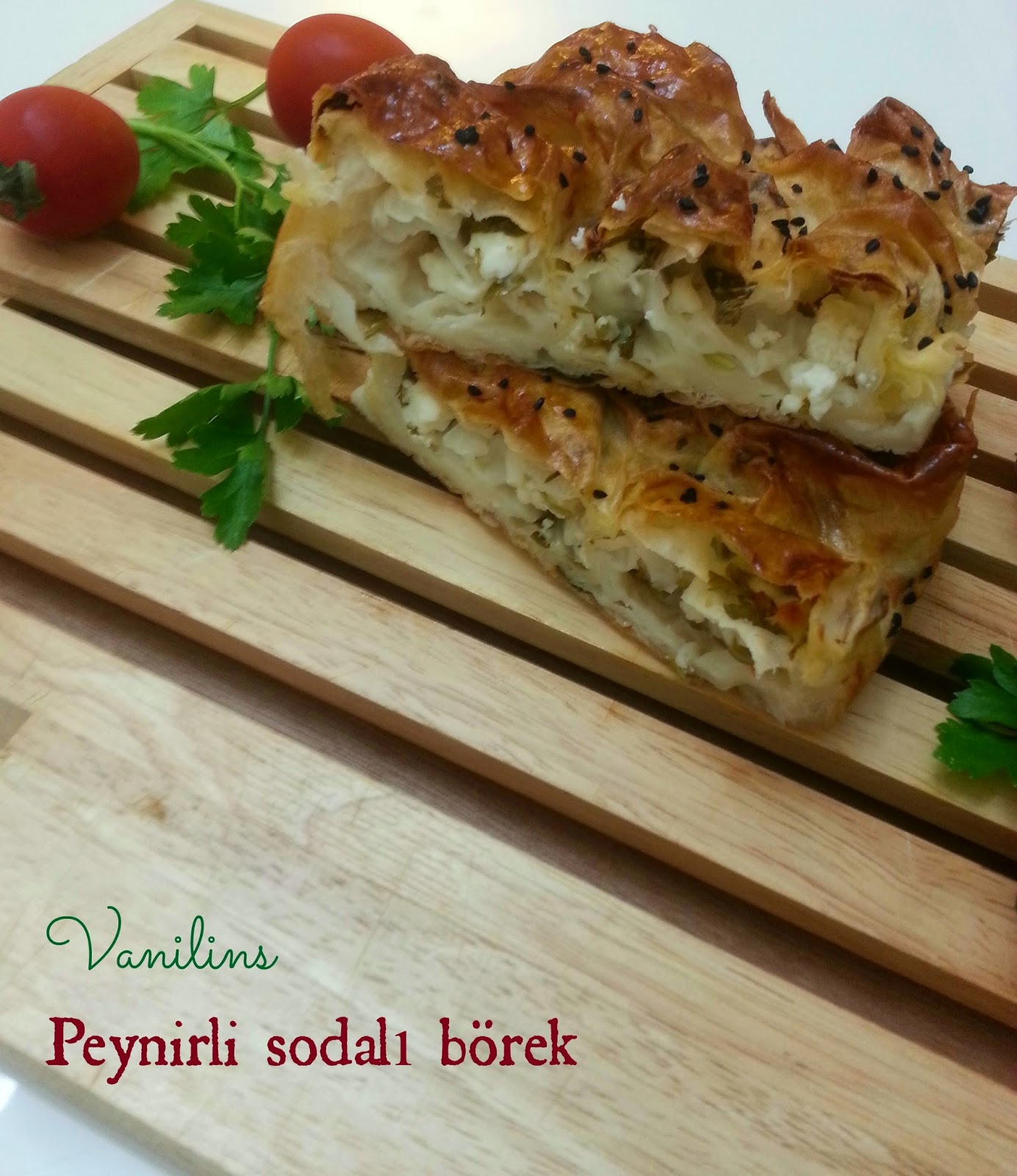 Peynirli sodalı börek Vanilins
