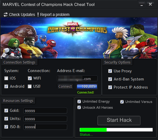 MARVEL Contest of Champions Unlimited Gold, Units, HACK CHEAT TOOL NEW VERSION