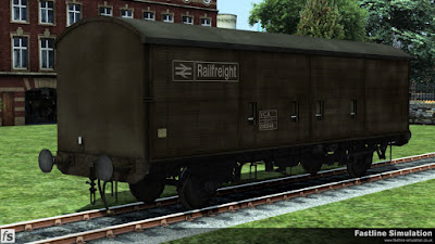 Fastline Simulation: An example of one of the later built examples of VCA van in faded freight brown livery.