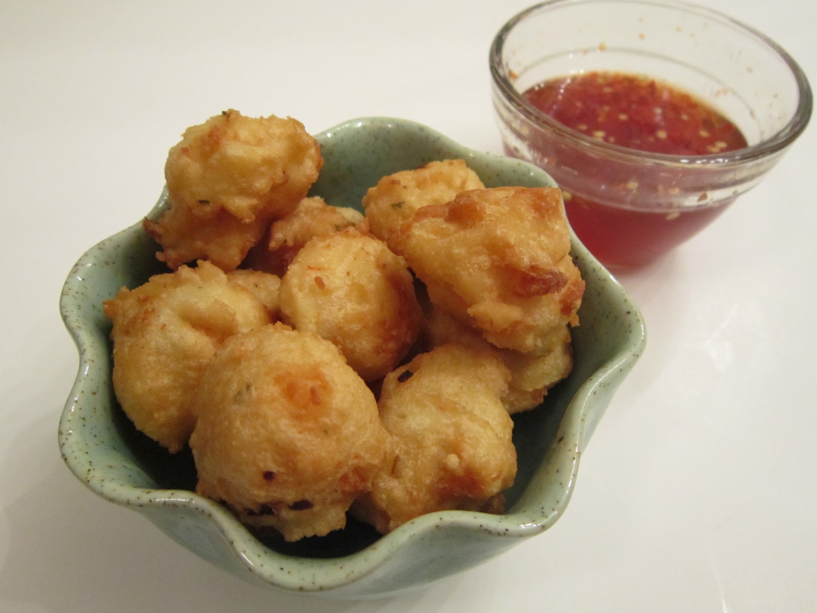 Sweet Beginnings Shrimp Fritters with Spicy Honey Glaze