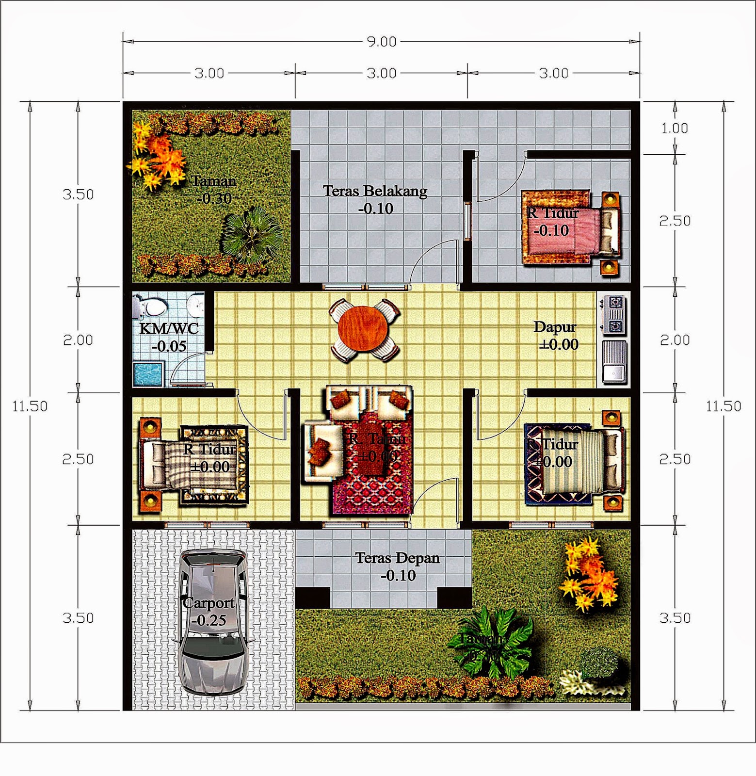 Model Dan Denah Rumah Minimalis Dekorasi Rumah 123