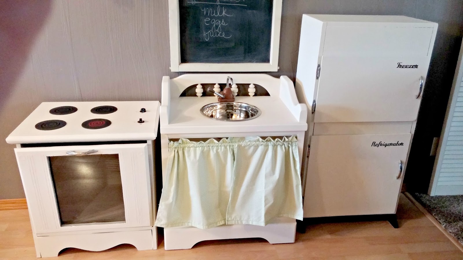 Upcycled Children's Play Kitchen Little Vintage Cottage