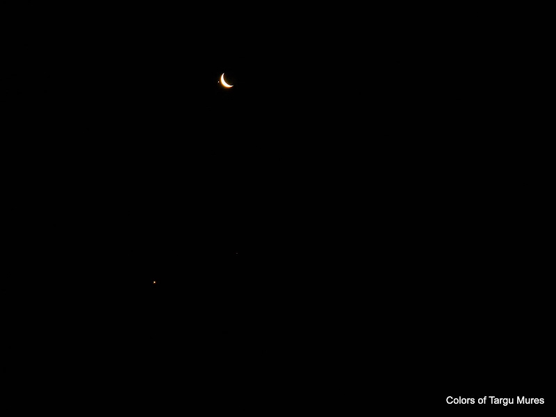 Venus Jupiter Luna. Moon occult the planet Jupiter July 15 2012, Targu Mures. Ocultatia lui Jupiter de catre Luna, 15 iulie 2012.