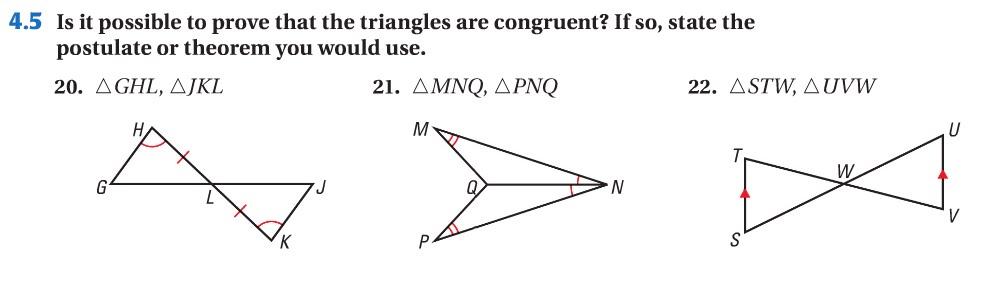 Geometry: 6.4 and 6.5 Prove Triangles by AA, SSS, and SAS