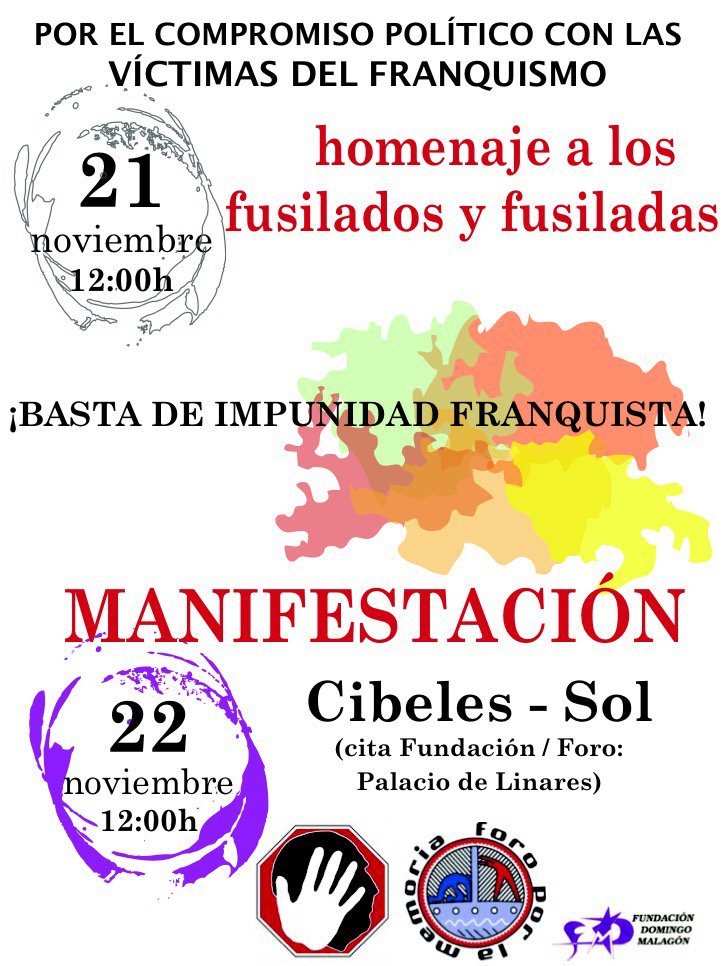 21 noviembre Homenaje a las mujeres y hombres fusilados