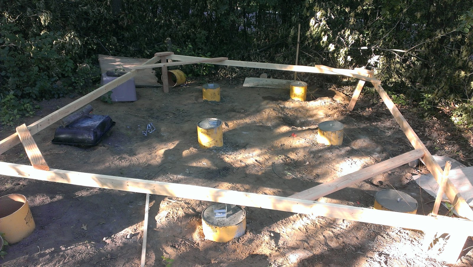 Outdoor Sauna Build How I Built My Wood Fired Sauna Setting the