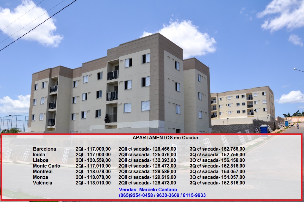 Imoveis em Cuiaba e Varzea Grande // (065) 92540458 Apartamentos à