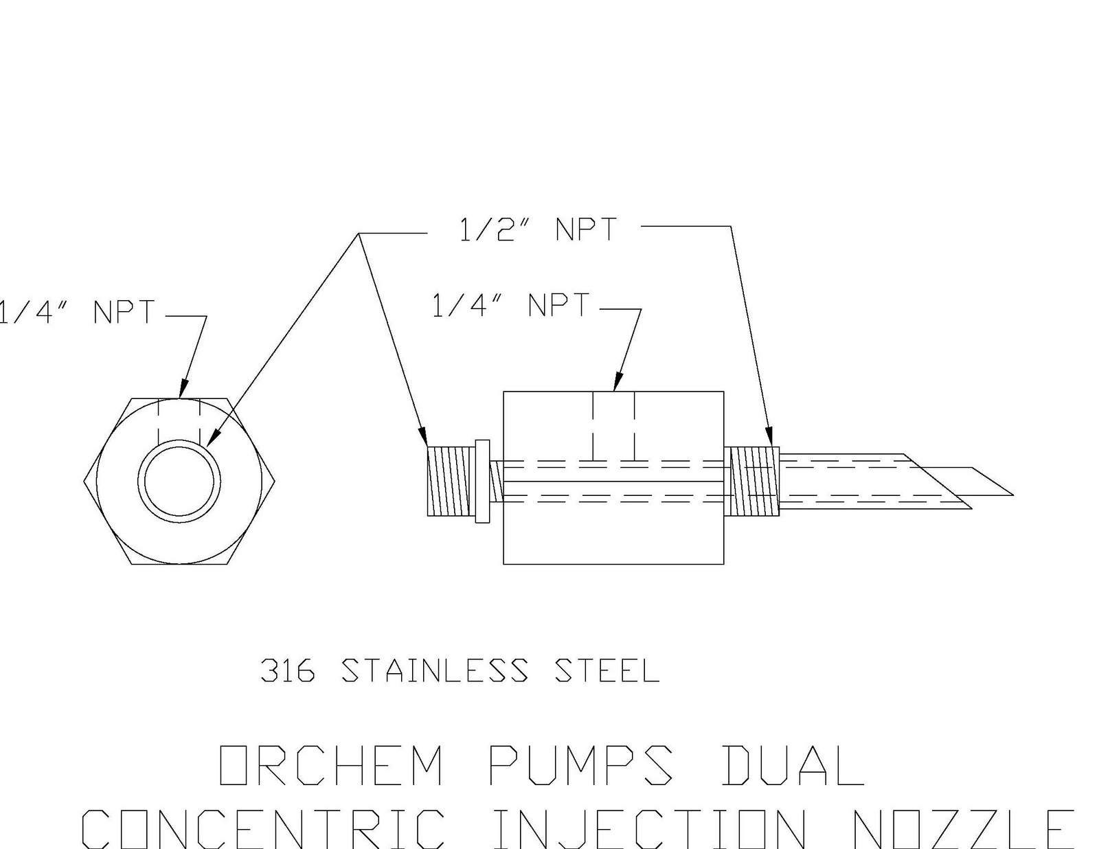 Orchem Pumps Dual Chemical Injection Feed Quill