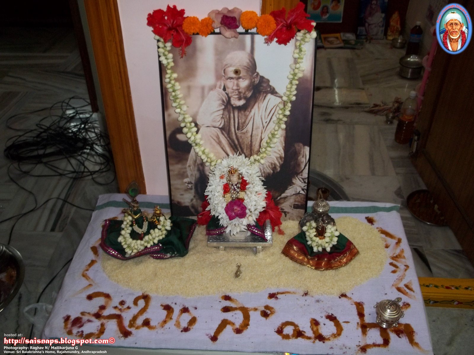 Sai Wallpaper Sri Sai Baba's Nakshatra Malika Puja at Sai Devotee Sri