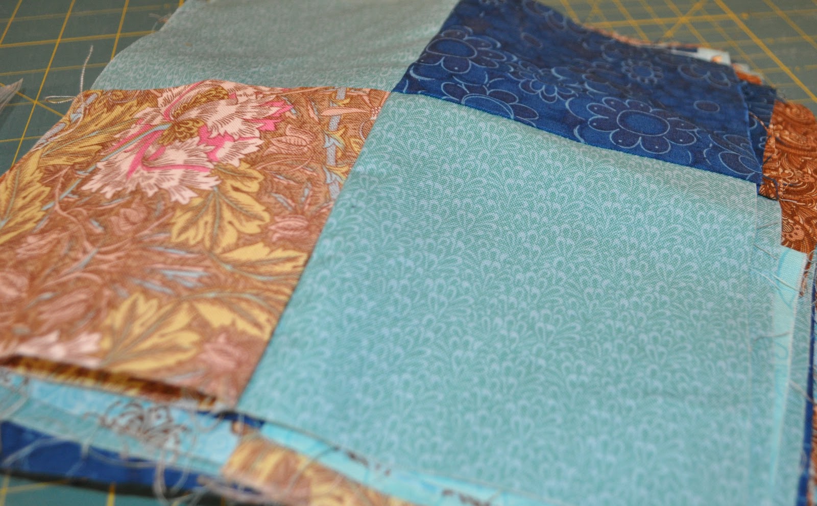 Richard and Tanya Quilts Blue Hearts Progress