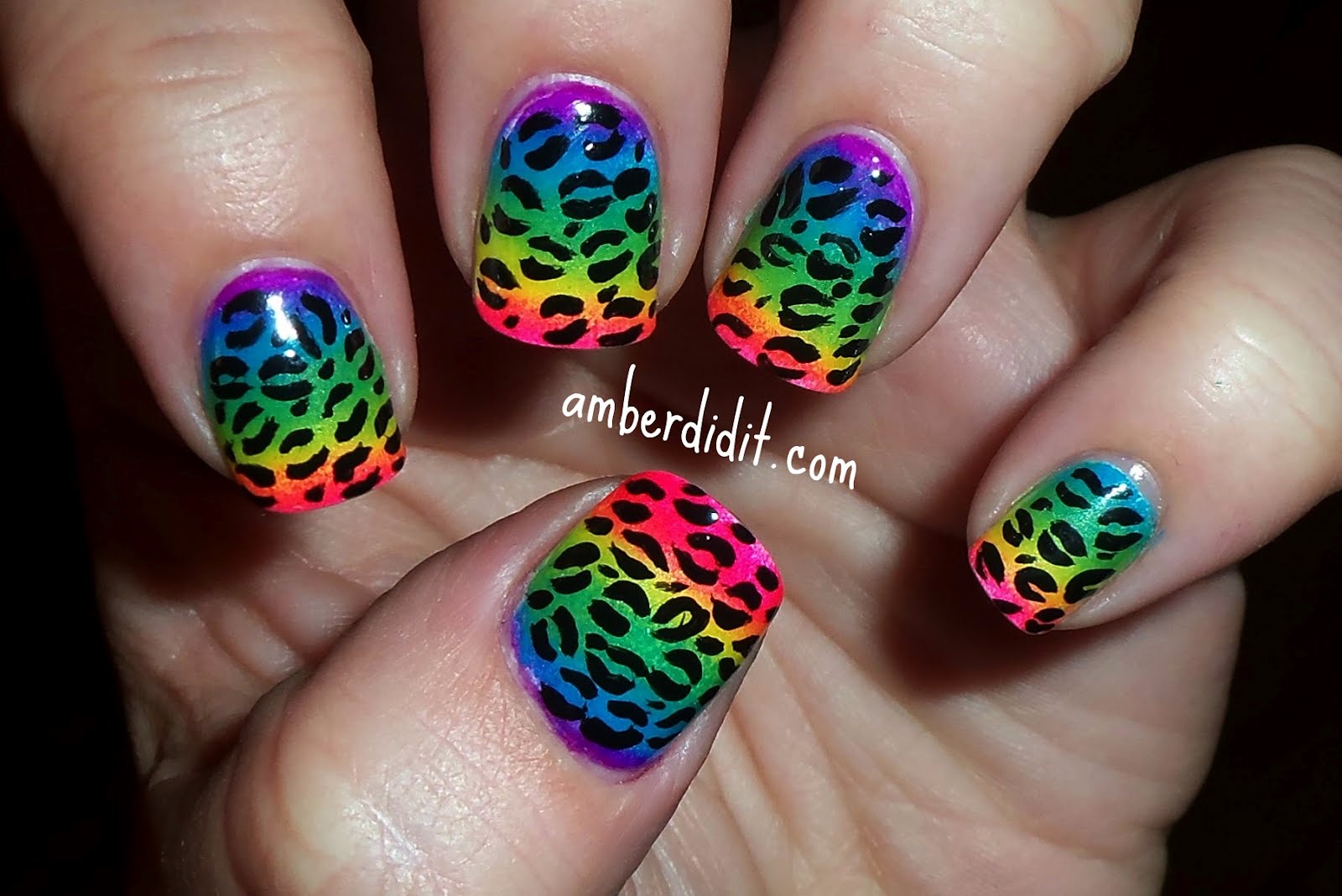 Lisa Frank Inspired Nails