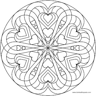 Heart mandala to color- jpg version