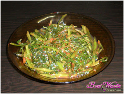 Resepi Mudah Sayur Kangkung Goreng Berlada Sedap. Cara Masak Sayur Kangkung