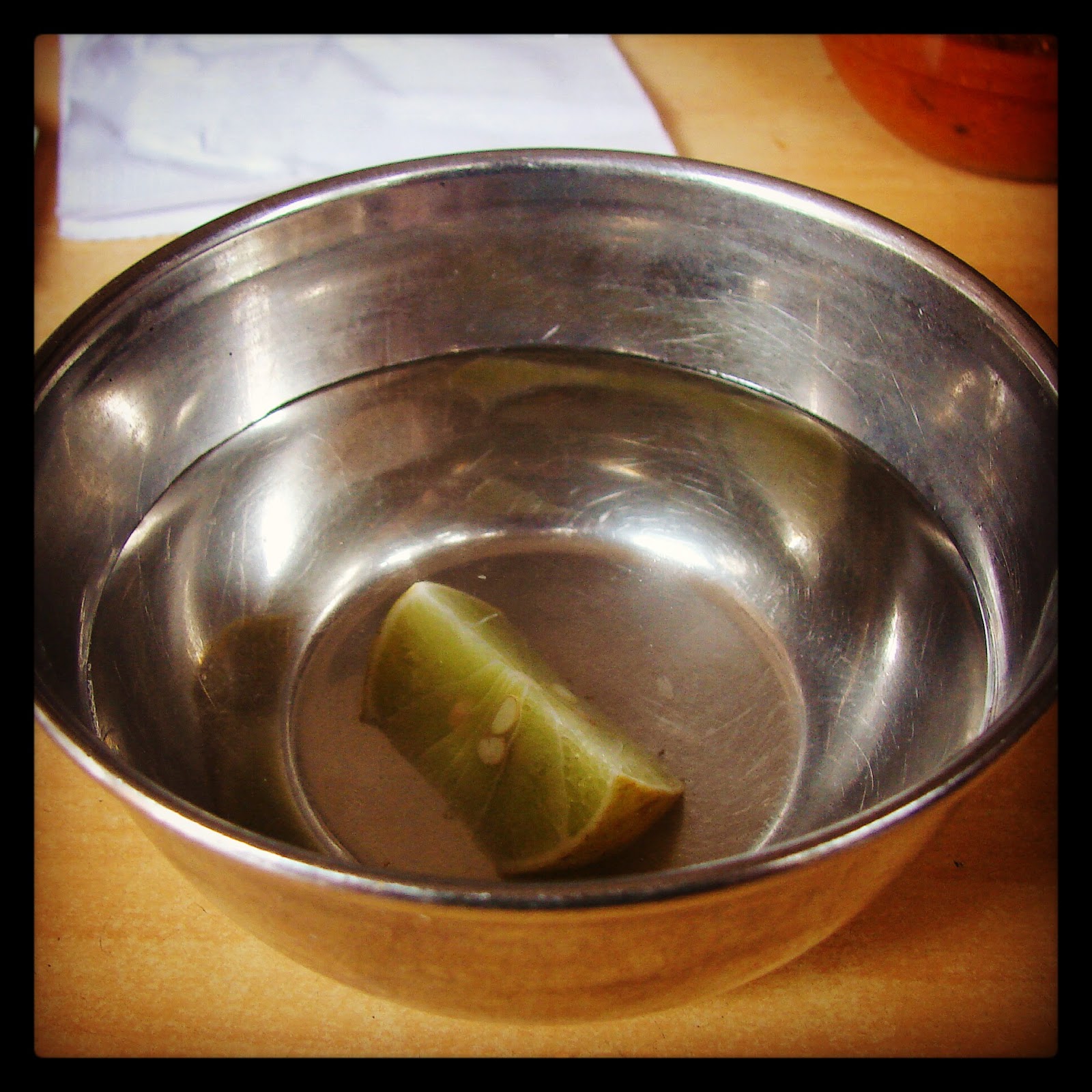 Finger Bowl at a Restaurant in India