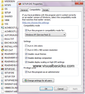 Visual Basic 6.0 di WIndows 7 (Seven)