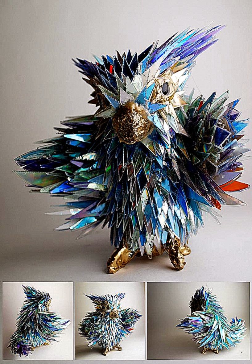 From Broken CDs To Amazing Sculptures From Broken CDs To Amazing Sculptures