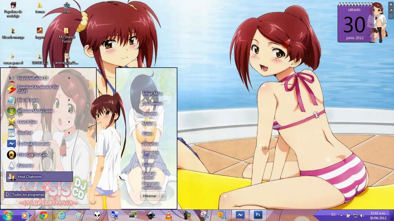 Anime Theme Windows 7 Skins Kissxsis Theme Windows 7