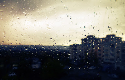 gloomy city rain