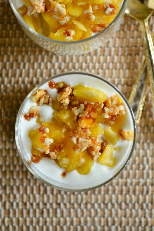 NO BAKE LAYERED PINEAPPLE BREAD PUDDING kurryleaves