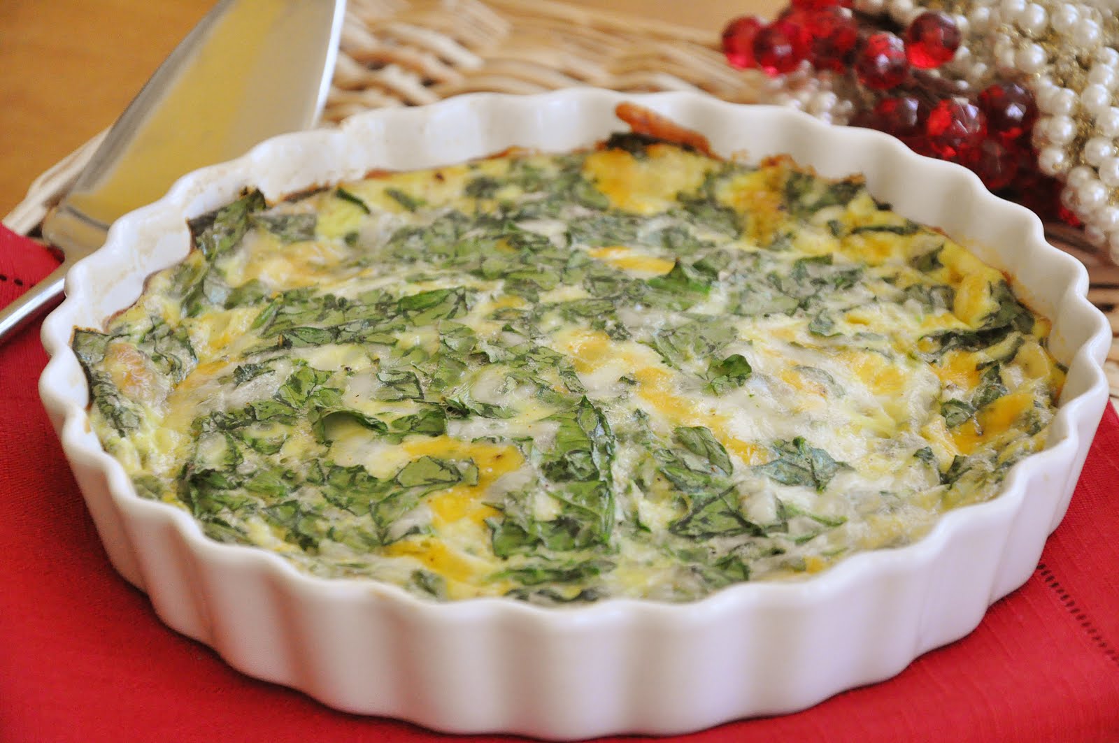 Living Lou Crustless Spinach Quiche