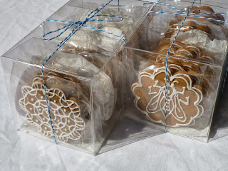 artisan decorated gingerbread cookies and Napoleonic bee cookies