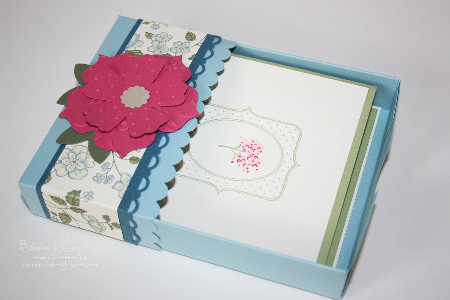 Elaine's Creations Scalloped Card Box Tutorial