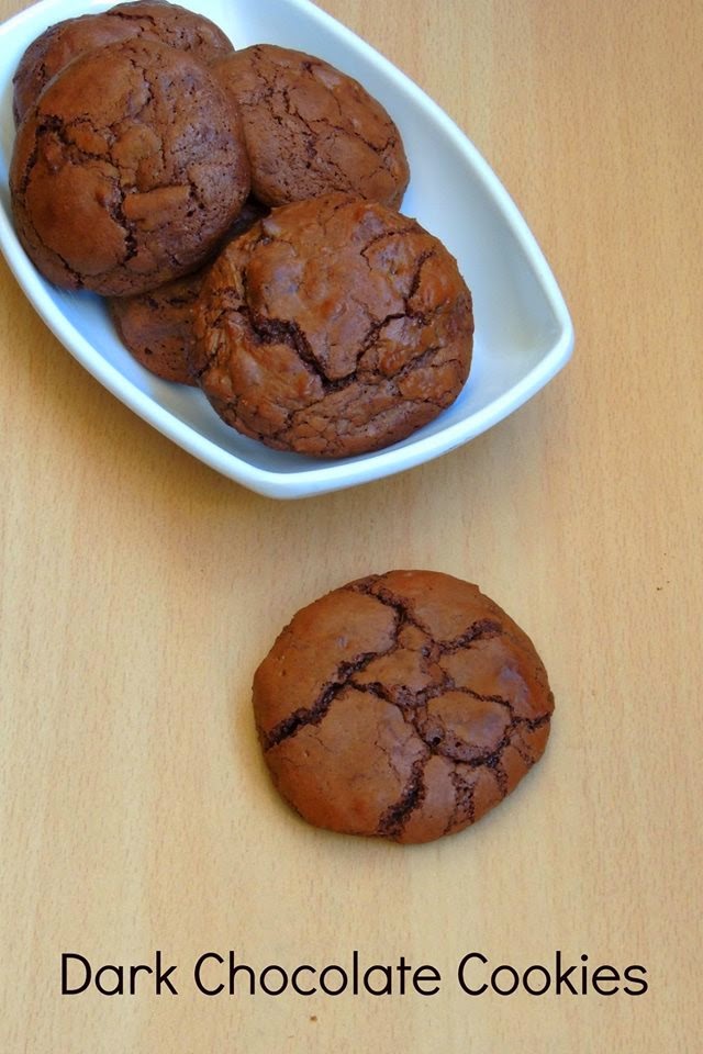 Eggless Dark Chocolate Cookies
