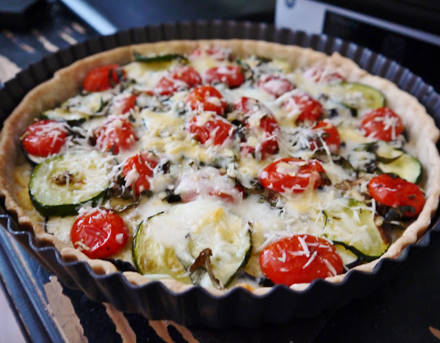 Whisking Through Life Eggplant Zucchini Tomato Tart for a light summer