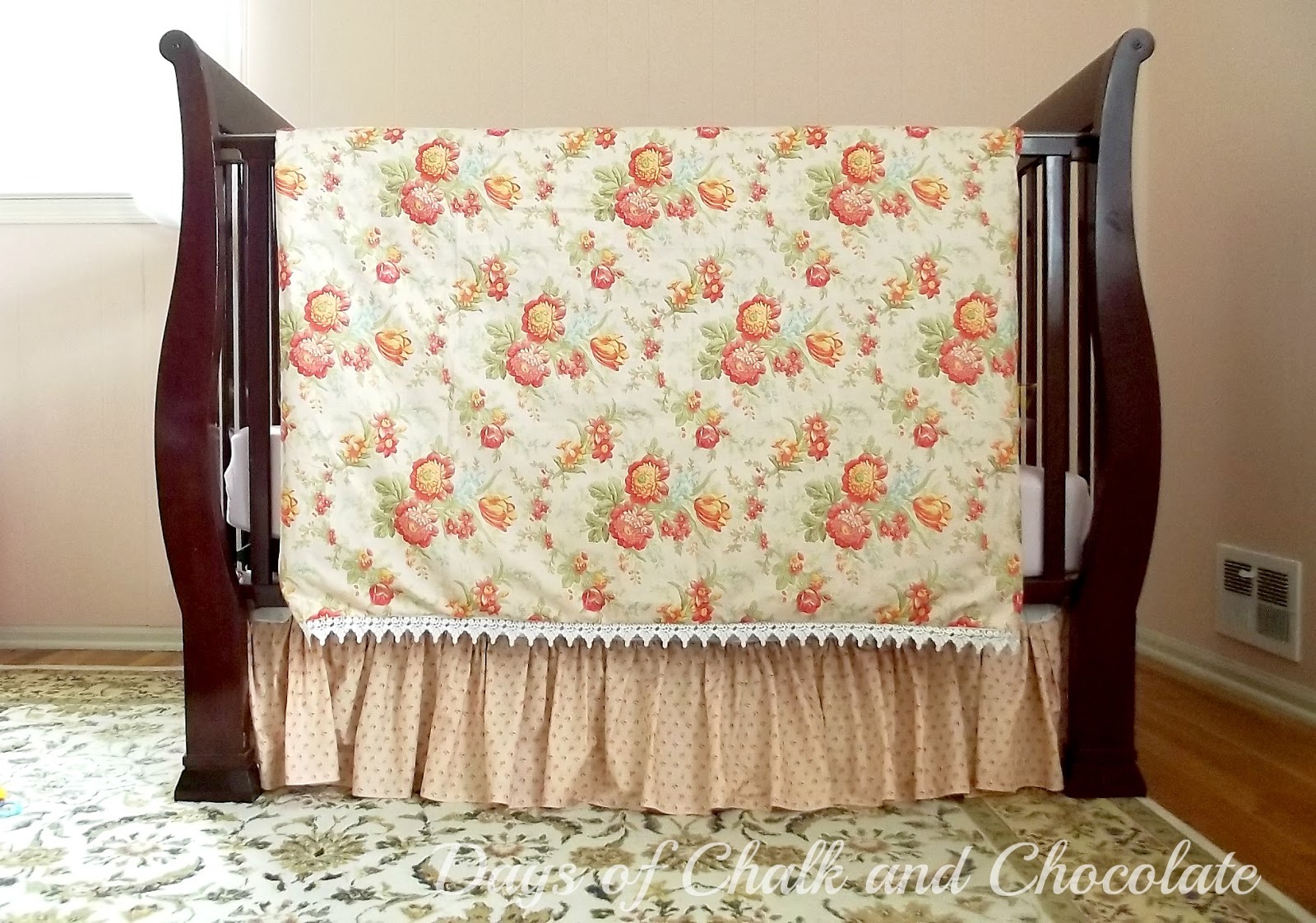 Sewing Project Crib Duvet Cover and Crib Skirt Days of Chalk and
