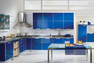 Blue Kitchen Cabinets Design Idea
