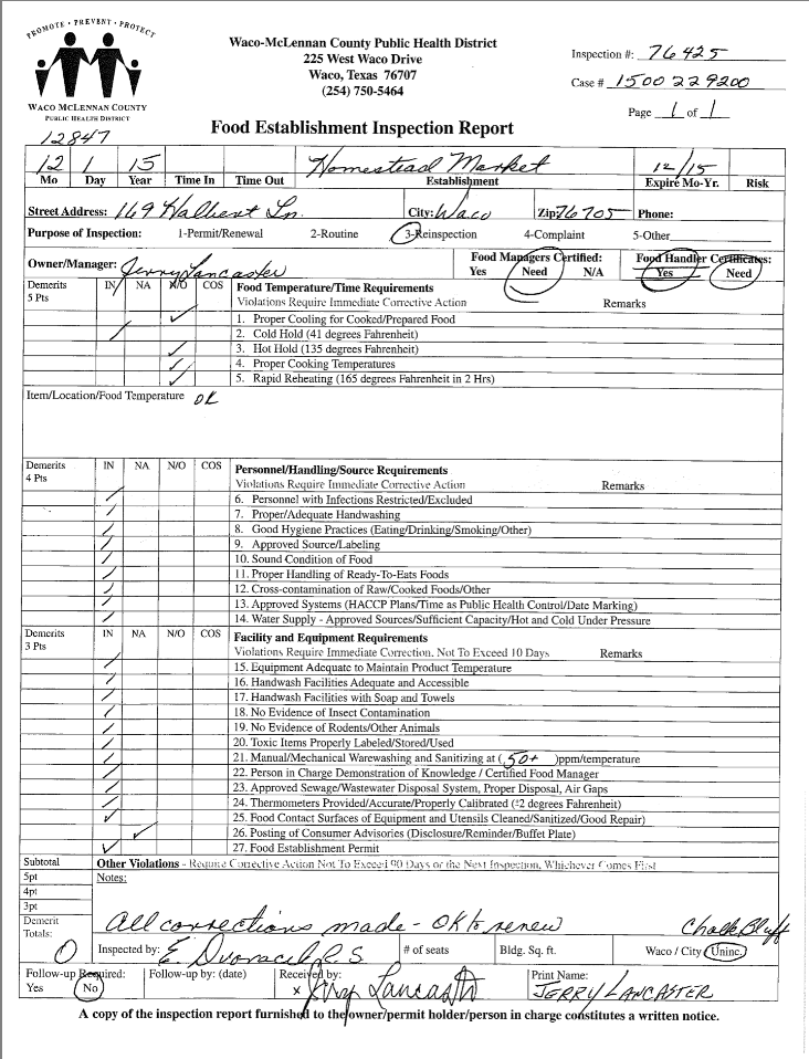 Homestead Heritage Info "Slime In The Ice Machine"