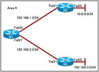 Refer to the exhibit. The interfaces of all routers are configured for OSPF area 0. R3 can ping R1, but the two routers are unable to establish a neighbor adjacency. What should the network administrator do to troubleshoot this problem?