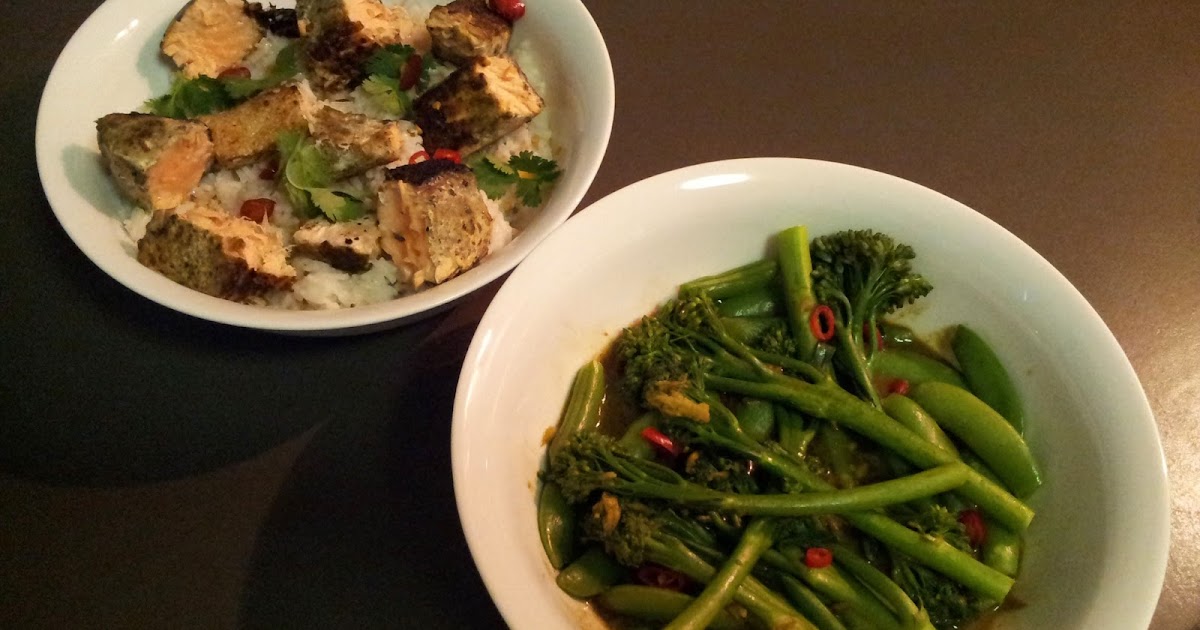 Mrs. Ip's Kitchen Jamie Oliver's 15 Minute Meals Green Tea Salmon with