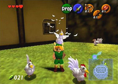 [DOSSIER] La poule dans le jeu vidéo Ocarina+of+time+poules