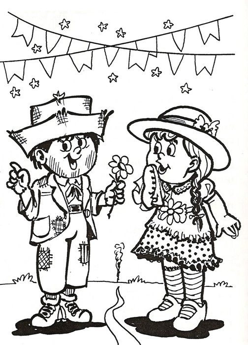 BLOG PROFESSOR ZEZINHO Desenhos de Festa junina para colorir, pintar