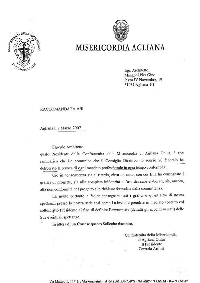 Modello Di Revoca Incarico Professionale