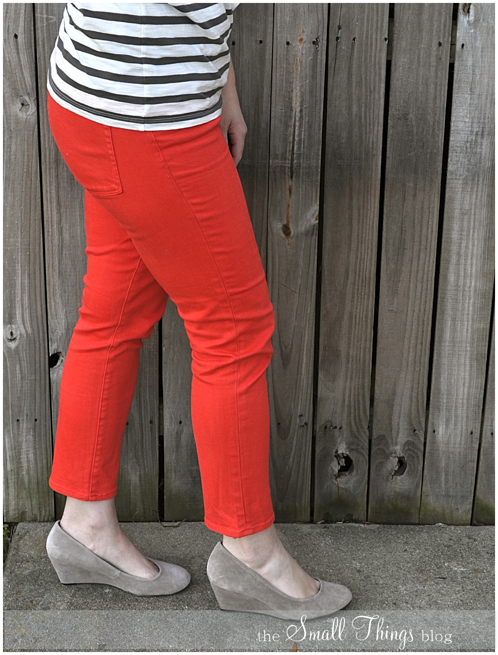 How to Style Coral Skinny Jeans for Spring - Brooke's Budget Beauty
